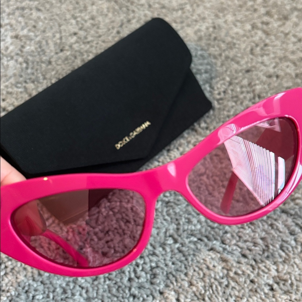 Dolce & Gabbana Fuchsia Cat-Eye Sunglasses - Picture 4 of 6